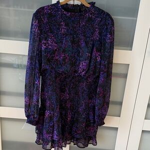 Aqua Multicolor Floral Midi Dress